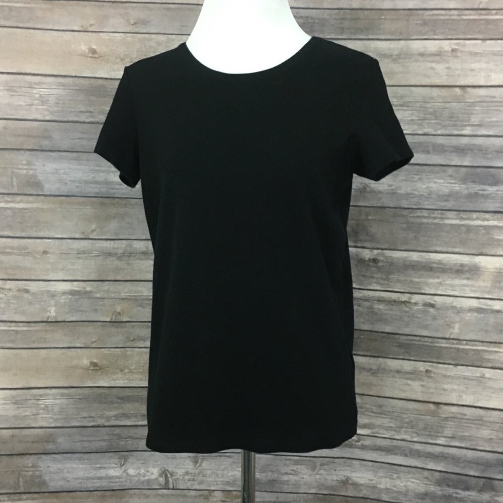 Eileen Fisher Black Cotton T-shirt